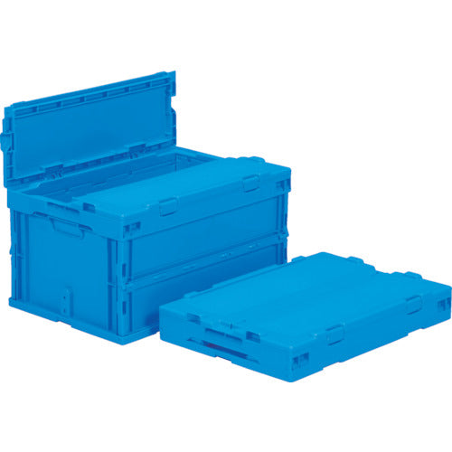 サンコー　フタ一体型折りたたみコンテナー　５５８９１０　サンクレットオリコンＰ４０Ｂ−ＳＬブルー　容量４１．８Ｌ　SKSO-P40B-SL-BL　1 個