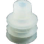 CONVUM Suction Pad, 3-stage bellows screw mounting, Φ10, Silicone rubber, Milky white, PCG-10-S, 1 piece