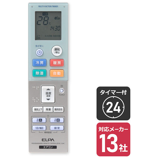 ＥＬＰＡ　タイマー付エアコンリコモン　汎用　RC-32AC　1 個