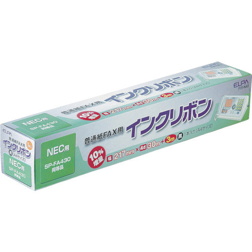 ＥＬＰＡ　ＦＡＸインクリボン　（１本入）　リボン１本プリント枚数約１１０枚　FIR-N43　1 PK