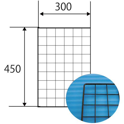 WAKI Mesh Panel 300 x 450 mm Black EMP032 1 piece