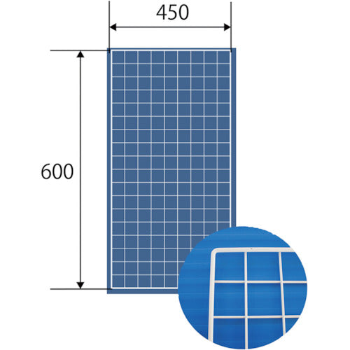 ＷＡＫＩ　メッシュパネル　４５０Ｘ６００ｍｍ　白　EMP110　1 枚