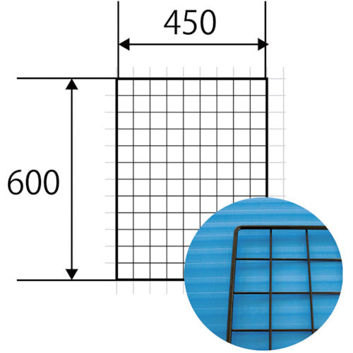 WAKI 메쉬 패널 450X600mm 블랙 EMP111 1장