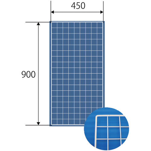WAKI Mesh Panel 450 x 900 mm White EMP022 1 piece