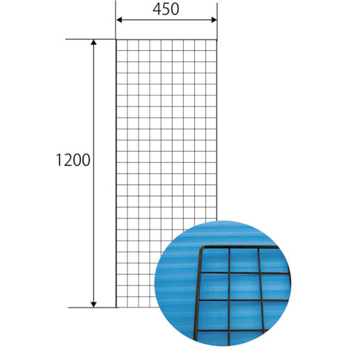 WAKI Mesh Panel 450X1200mm Black EMP020 1 piece