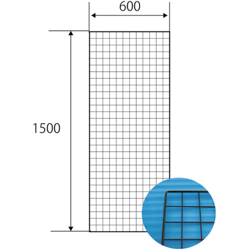 WAKI 메쉬 패널 600X1500mm 블랙 EMP044 1장