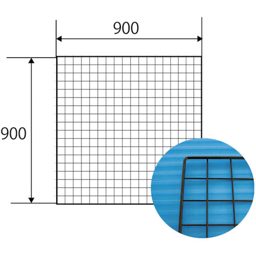 WAKI Mesh Panel 900X900mm Black EMP011 1 piece