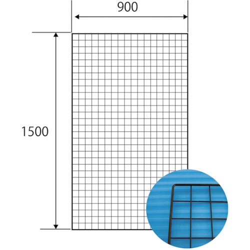 WAKI Mesh Panel 900 x 1500 mm Black EMP005 1 piece
