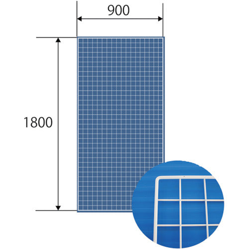 WAKI Mesh Panel 900 x 1800 mm White EMP001 1 piece