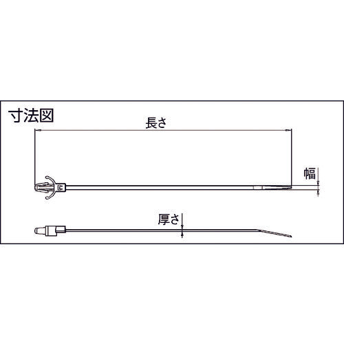 ＳａｐｉＳｅｌｃｏ　【売切廃番】　【在庫限り値引品】クリップオンケーブルタイ　２．５ｍｍ×１００ｍｍ　クロ　１０　SCA.3.202　1 袋