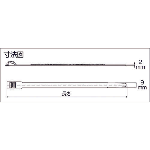 ＳａｐｉＳｅｌｃｏ　【売切廃番】　【在庫限り値引品】ケーブルータイ　低頭タイプ　９．０ｍｍ×３６０ｍｍ　１００本　TOR.2.203　1 袋