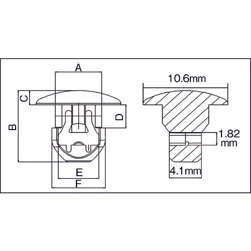 ＳａｐｉＳｅｌｃｏ　【売切廃番】　【在庫限り値引品】ケーブルタイ固定具　押込み型　４．５ｍｍ　黒　（１０００個）　SUB.3.2301　1 袋