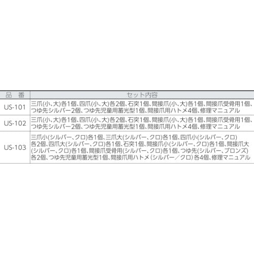 ＷＡＫＩ　傘修理セット　シルバー　US-101　1 Ｓ