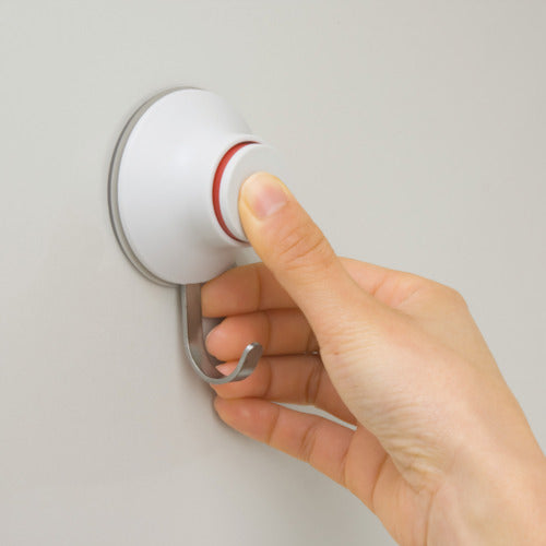 ＬＥＣ　プッシュ式吸盤フック（Ｌ）　耐荷重６ｋｇ　H-669　1 個