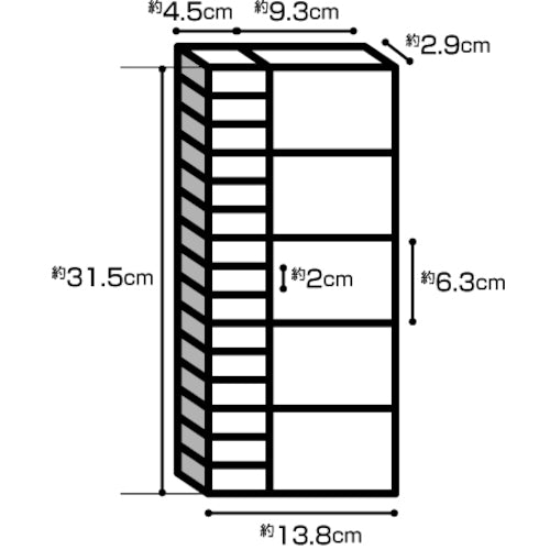 ＬＥＣ　スポンジ　激落ちチビデカポイポイ　カットタイプ　４５×２１×２９ｍｍ（１５個入）／９３×６３×２９ｍｍ（５個入）　S-696　1 PK