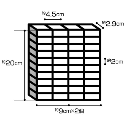 LEC 스폰지 격락 더블 포이포이 200×90×29mm 2개입 S-701 1 PK