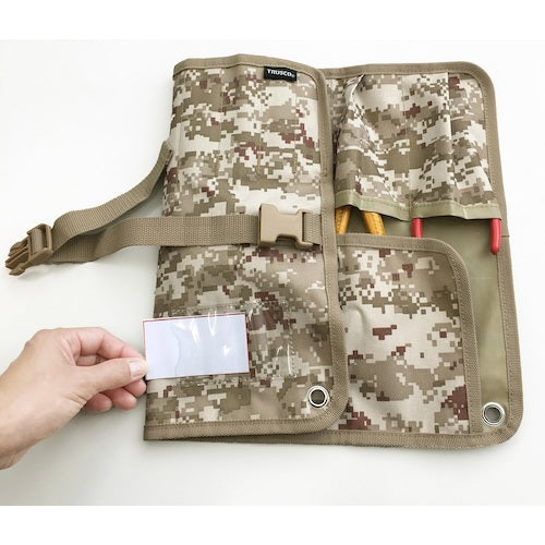TRUSCO [Sold out and discontinued] Digital Sage Camouflage Tool Roll 460X320 10 Pockets TTR-450-SM 1 pc