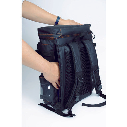 TRUSCO Professional lightweight box type backpack shoulder container A3BL-BK 1 piece