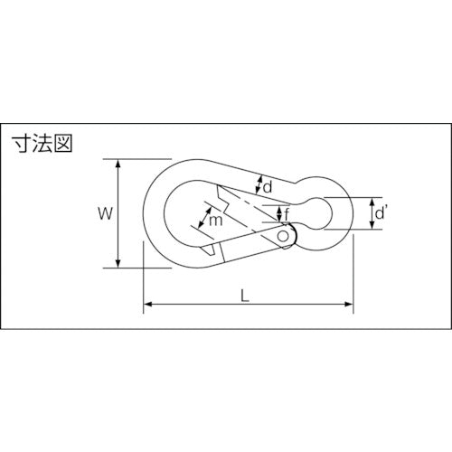 TRUSCO 국산 스테인리스 카라비나 하켄 B형 8X80mm TSKH-8B 1개