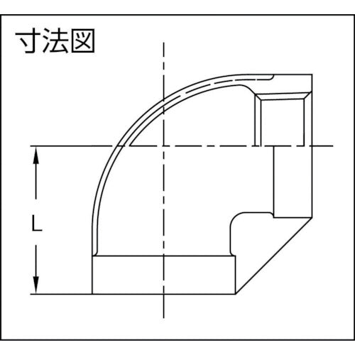 ＴＲＵＳＣＯ　ねじ込み管継手　ＳＵＳ　９０°エルボ　６Ａ　TLL-6A　1 個