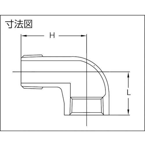 ＴＲＵＳＣＯ　ねじ込み管継手　ＳＵＳ　ストリートエルボ　１０Ａ　TSL-10A　1 個