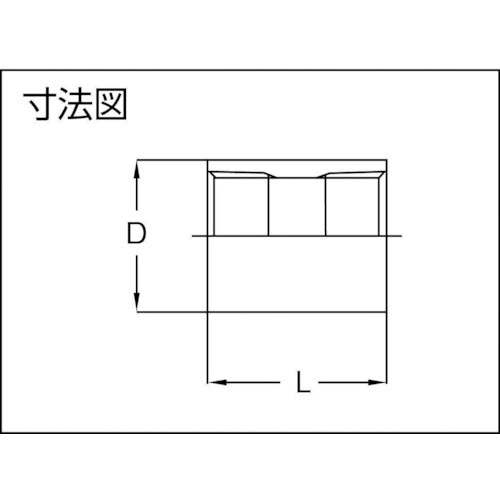 ＴＲＵＳＣＯ　ねじ込み管継手　ＳＵＳ　テーパーソケット　６Ａ　TTS-6A　1 個