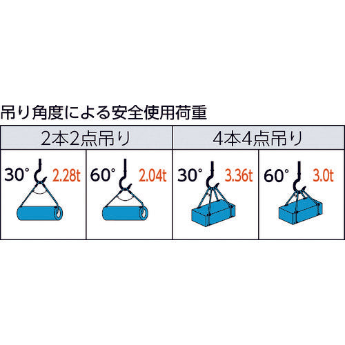 TRUSCO 와이어 로프 슬링 A 타입 알루미늄 록 12mmX1m TWAL-12S1 1개