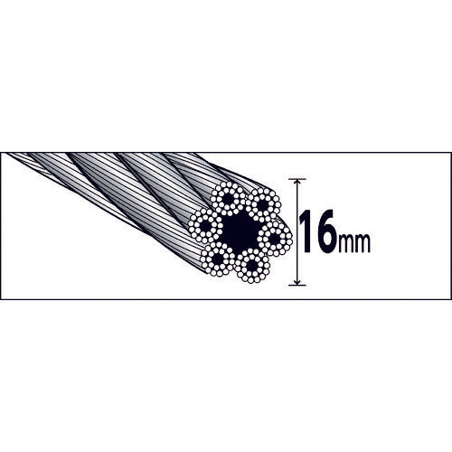 TRUSCO 와이어 로프 슬링 A 타입 알루미늄 록 16mmX2m TWAL-16S2 1개