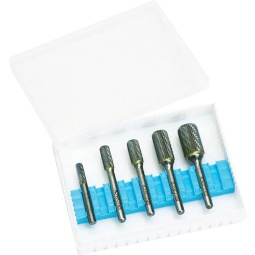Super Super Carbide Bur Set Shank diameter 6mm, 5 pieces Cylindrical corner R blade Carbide blade with shaft lowering (SB1C04CR is all carbide) SB6CRSH 1 S
