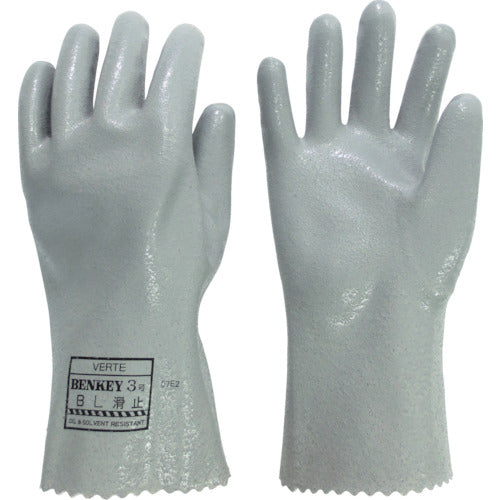 Midori Anzen Solvent and oil resistant gloves Benkei No. 3 B type with anti-slip L BENKEY-NO3B-SUBERIDOME-L 1 pair