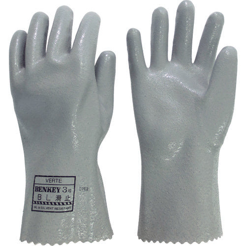 Midori Anzen Solvent and oil resistant gloves Benkei No. 3 B type with anti-slip LL BENKEY-NO3B-SUBERIDOME-LL 1 pair