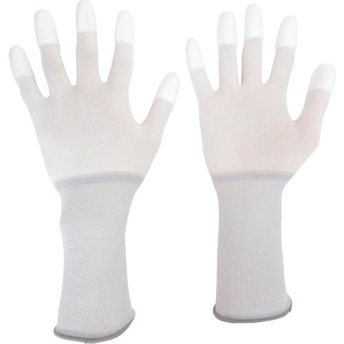 Midori Anzen Low Dust Gloves Long (Fingertip Coated) 10 Pairs L MCG-501N-LONG-L 1 Bag