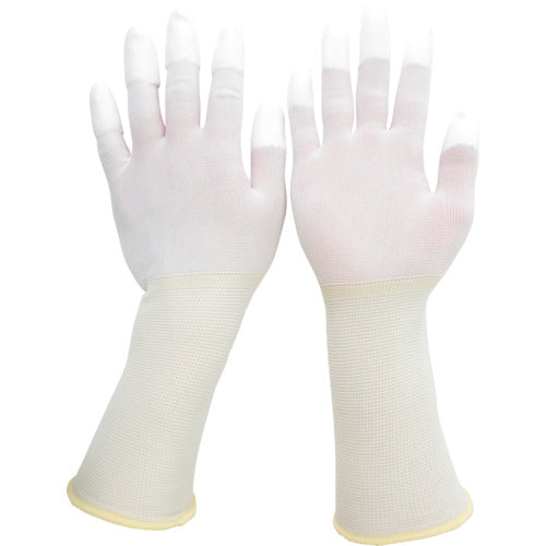 Midori Anzen Low Dust Gloves Long (Fingertip Coated) 10 Pairs LL MCG-501N-LONG-LL 1 Bag