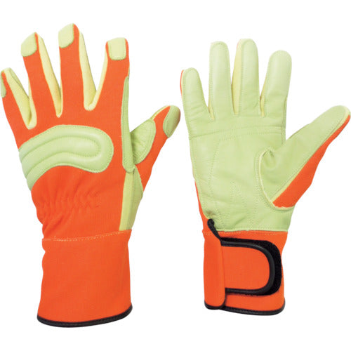 Midori Anzen Firefighter/Ranger Fire Gloves (Ceramic Leather Reinforced Type) LL MK-FM-2-OR-LL 1 Pair