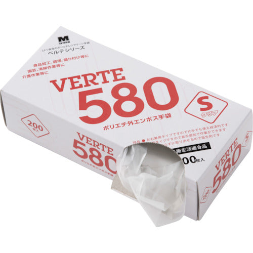 미도리 안전 폴리에틸렌 일회용 장갑 외 엠보싱 클리어 L (200장입) VERTE-580-L 1상자