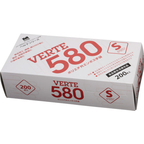 미도리 안전 폴리에틸렌 일회용 장갑 외 엠보싱 클리어 S (200장입) VERTE-580-S 1상자