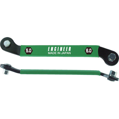 ENGINEER 얇은 벤트 렌치(HEX5.0×6.0mm) DHX-03 1개
