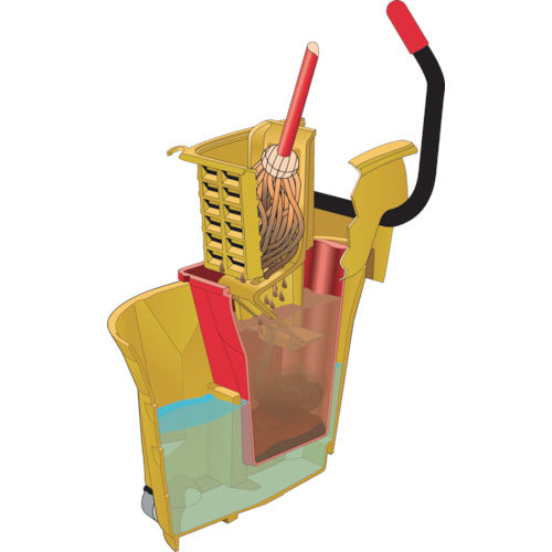 Rubbermaid [Sold out and discontinued] Mop wringer bucket Wavebreak Mopping System Dark gray Capacity 17L 1863975 1 piece