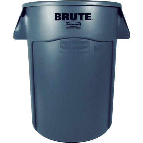 Rubbermaid Round Brute Container with Slits, 37.9L, Gray, 261075, 1 pc