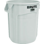 Rubbermaid Round Brute Container with Slits, 75.7L, White, 262001, 1 pc