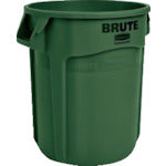 Rubbermaid Round Brute Container with Slits, 75.7L, Dark Green, 262006, 1 pc