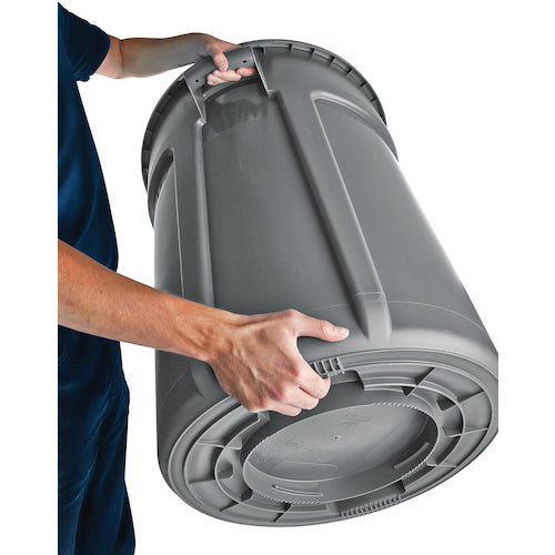 Rubbermaid Round Brute Container with Slits, 75.7L, Dark Green, 262006, 1 pc