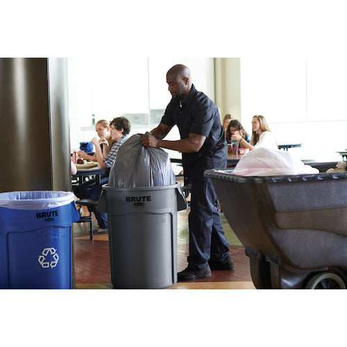 Rubbermaid Round Brute Container with Slits, 75.7L, Blue, 262065, 1 pc