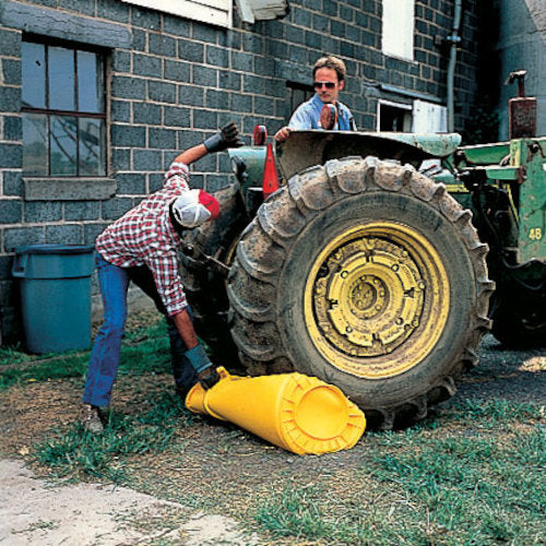 Rubbermaid Round Brute Container with Slits, 75.7L, Dark Blue, with Recycle Mark, 26207365, 1 pc