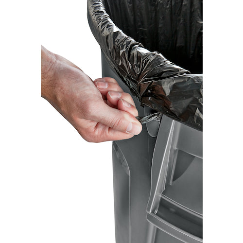 Rubbermaid Round Brute Container with Slits, 75.7L, Gray, 262075, 1 pc