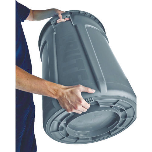 Rubbermaid Round Brute Container with Slits, 121.1L, Yellow, 263204, 1 pc