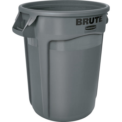 Rubbermaid Round Brute Container with Slits, 121.1L, Gray, 263275, 1 pc