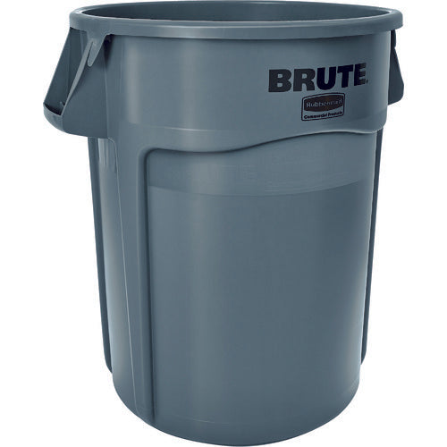 Rubbermaid Round Brute Container with Slits, 208.2L, Gray, 265575, 1 pc