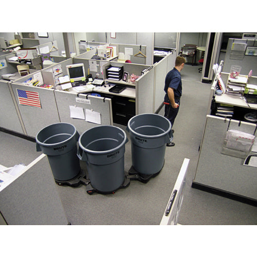 Rubbermaid Round Brute Container with Slits, 166.5L, Dark Blue, 26430765, 1 pc