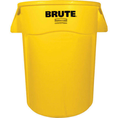 Rubbermaid Round Brute Container with Slits, 166.5L, Yellow, 26436004, 1 pc